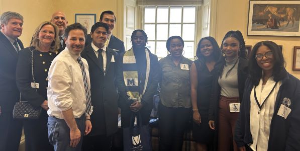 Mount at IHED with Senator Zucker